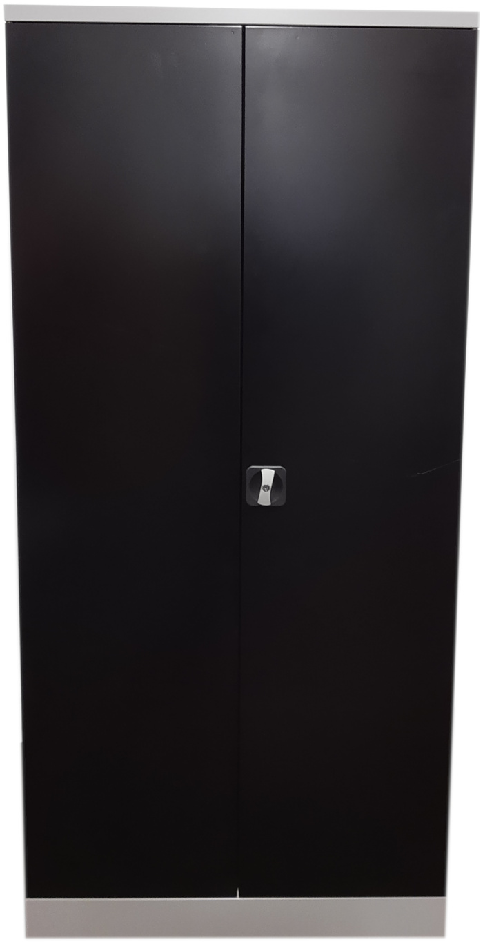 XL Vorratsschrank Werkstattschrank mit verzinkten Fachböden grau